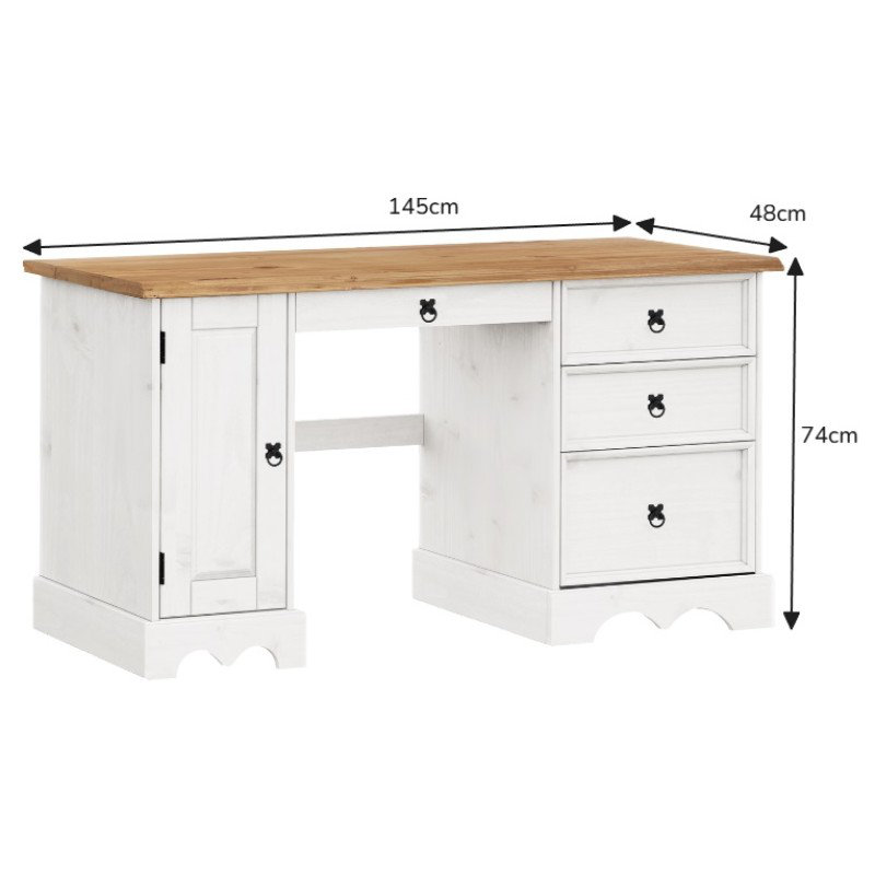 Solid Wood Computer Desk
