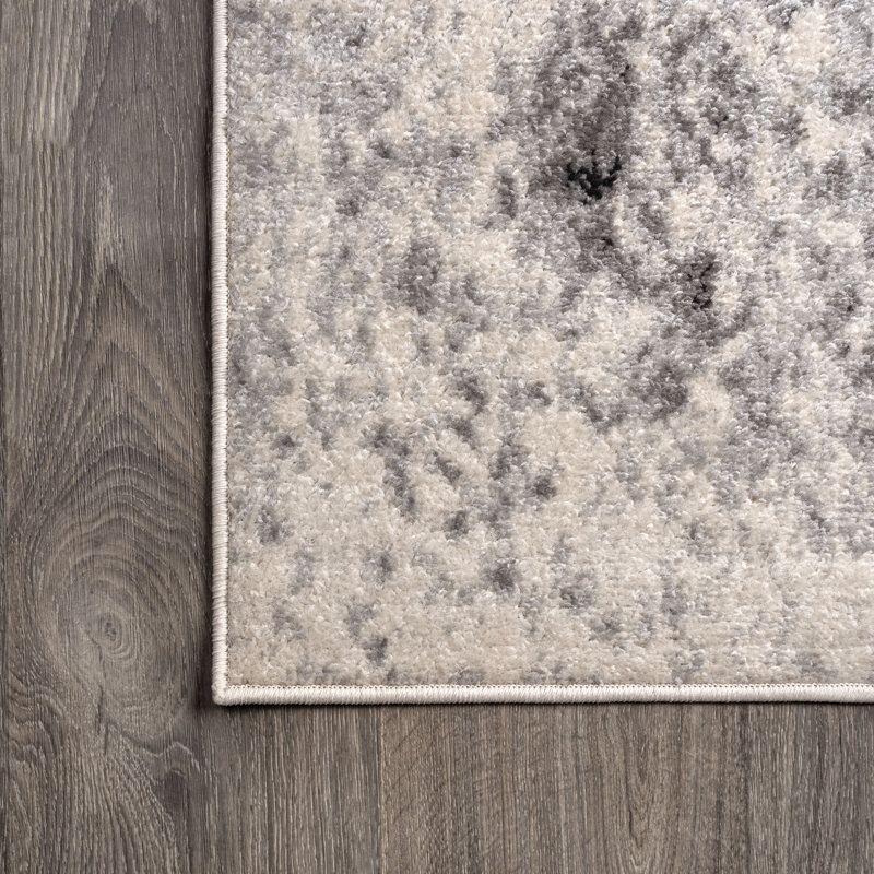Tapis crème / gris Bettencourt, Rectangle 4pi x 6 pi