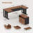 71" Computer Desk Executive Desk With Rolling File Cabinet-614570597