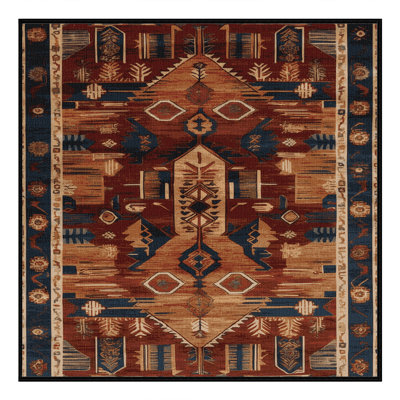 Machine Washable Turkish Brown Area Rug