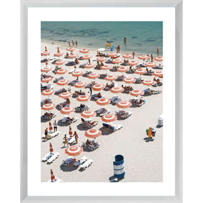 Beach Umbrellas - Print on Wood