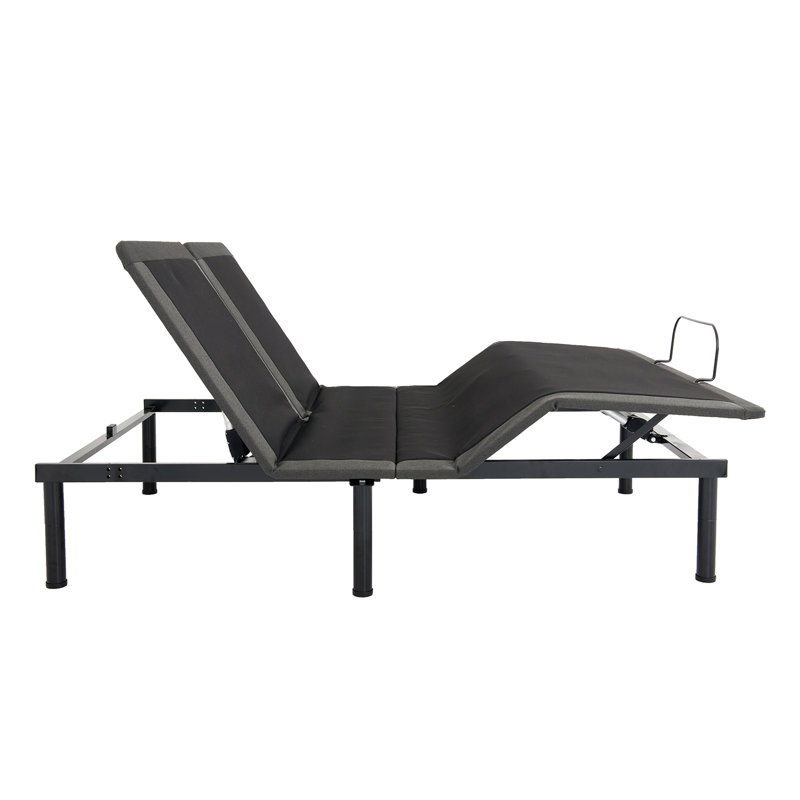 Structure de lit ajustable à plateau flexible pour grand lit avec commandes à commande vocale