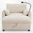 Upholstered Accent Armchair With Storage Ottoman-1890609191