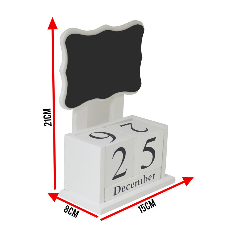 Tabletop Perpetual Calendar Chalkboard