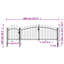 Renz 150cm H x 400cm W Black Metal Gate