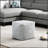Square Pouf Chenille Fabric Upholstery Modern Ottoman, Footstool, Non-Slip Floor Pouf, Bean Bag Chair, 1Pc Sitting Pouf