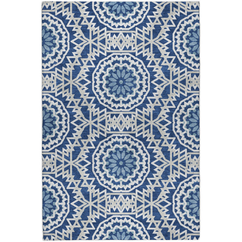 Tapis à poils longs lavable à la machine de qualité supérieure ADS619, Navy, 10' x 14'