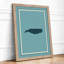 Solitary Whale Minimalist - Framed Print-2031728754-2031728764
