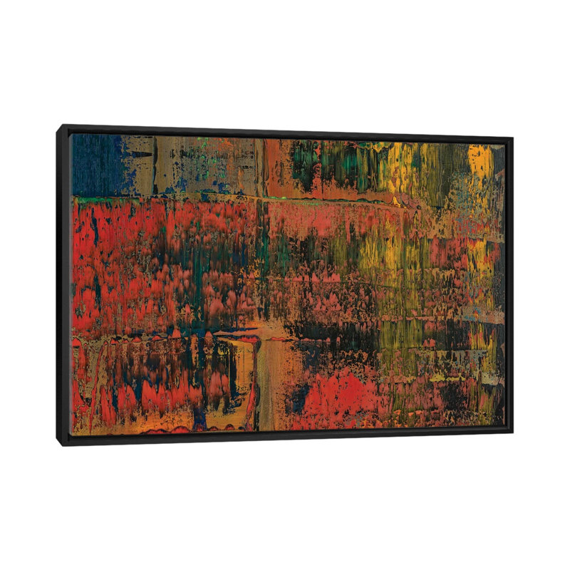« dechuteed hard », impression sur toile, H 18 po x l 26 po x P 1,5 po, Toile avec cadre noir, Pas de tapis
