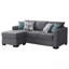 Canapé-lit modulaire rembourré gris Pacheco-939504850