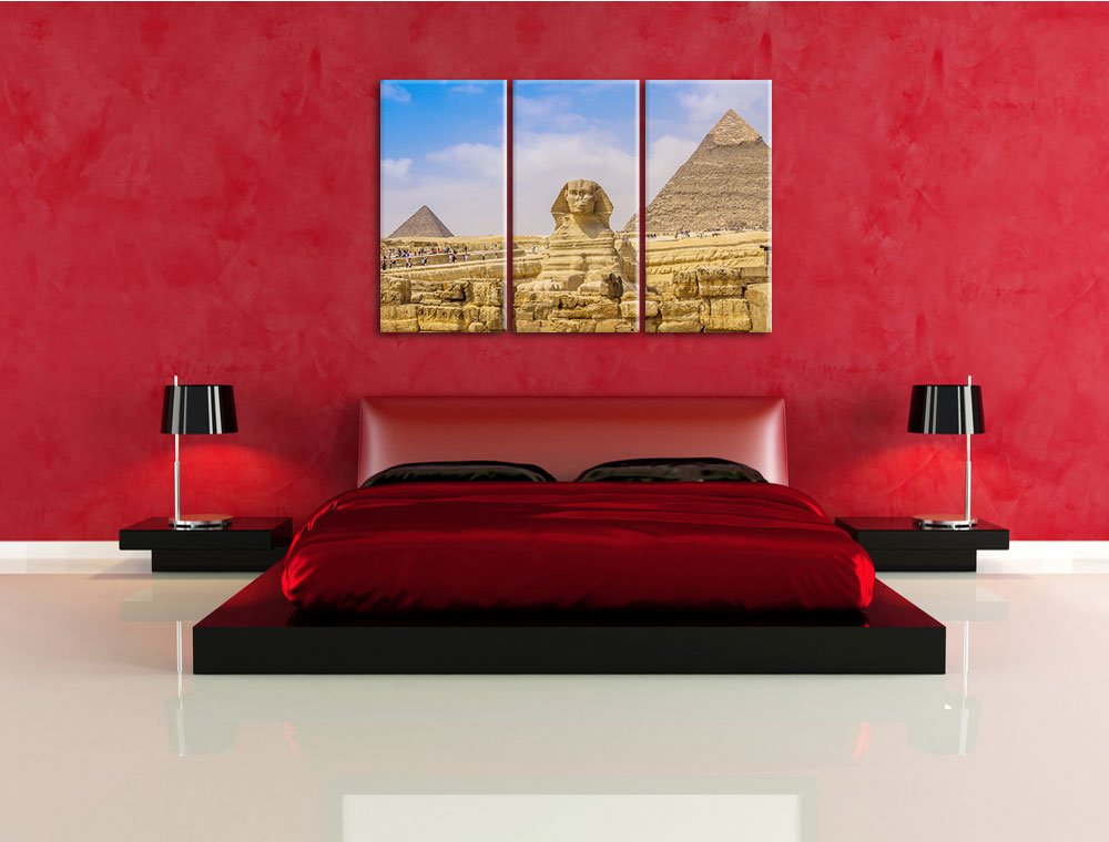 3-tlg. Leinwandbilder-Set „Große Sphinx von Gizeh“, Fotodruck