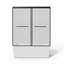 Porte de douche coulissante double sans cadre en aluminium l 60 po x H 62 po