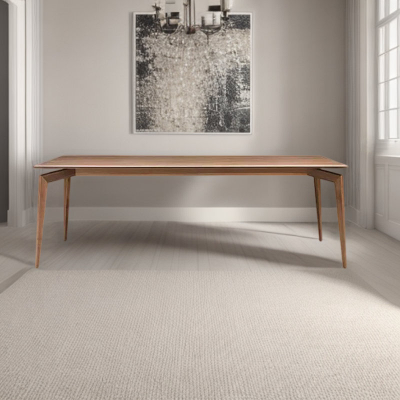 Walnut Solid Wood Dining Table, 35.43" W x 78.74" L