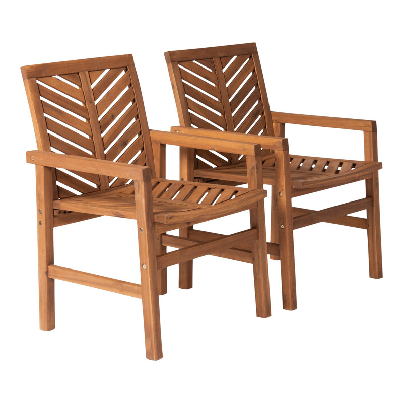 Chaises de patio 2 pièces Modern, Brun