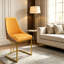 Chaise de salle à manger moderne avec pieds en métal (ensemble de 2)-2131590481