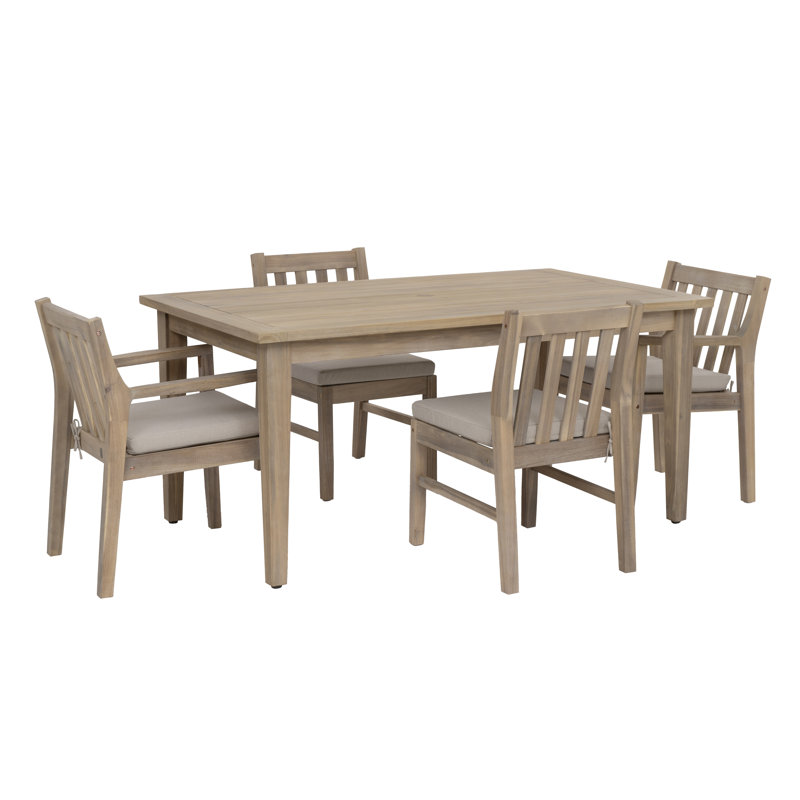 Ensemble repas d'extérieur pour 4 personnes avec coussins Amina