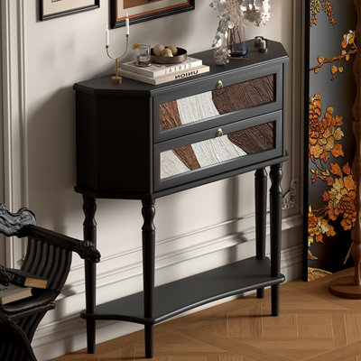 Retro Elegant Art Solid Wood Console Table
