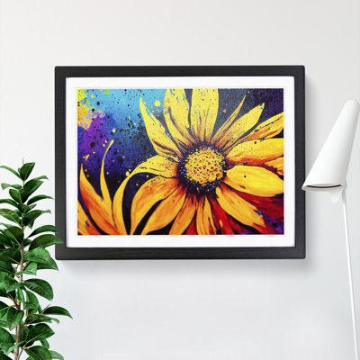 XH1022-8592X Sunflower Splash Vol.1 Abstract 1 Piece Single Picture Frame Wall Art