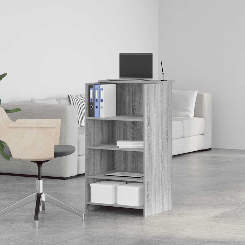Stefhon Standing Desk, Grey Sonoma