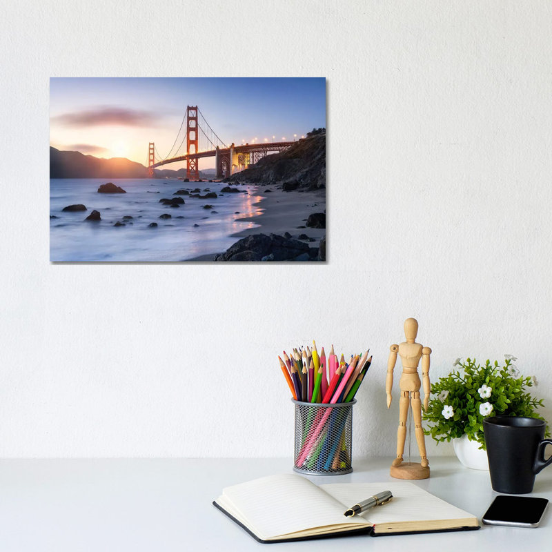 Golden Gate Bridge, San Francisco, USA by Jan Becke - Wrapped Canvas Print, 20.32cm H x 30.48cm W x 1.905cm D