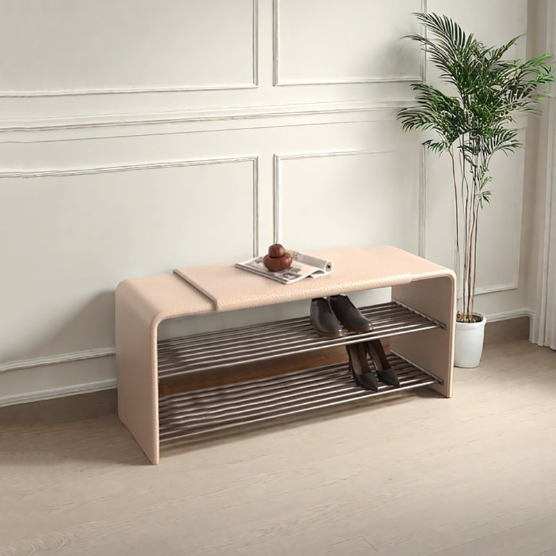 31,5 Tabouret avec range-chaussures, Beige