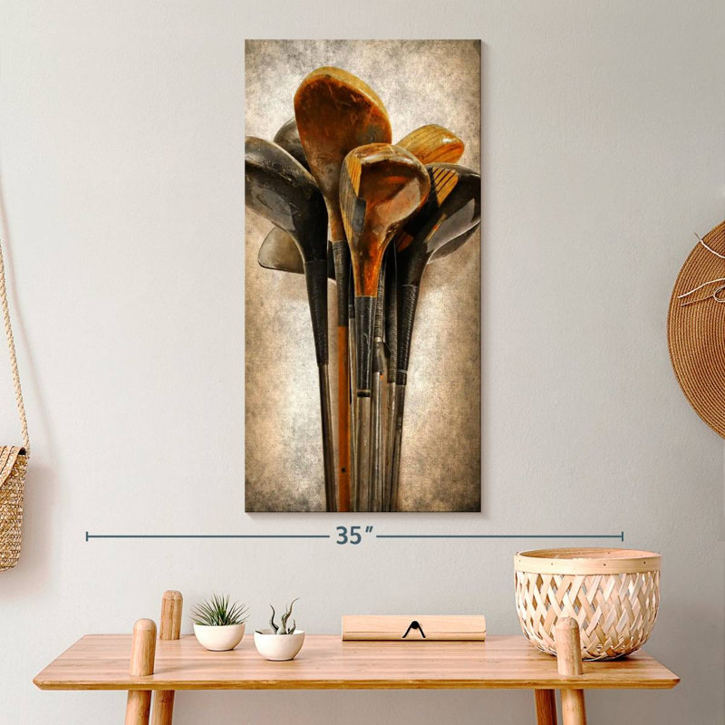 Golf Club Collection Canvas Print, 30" H x 15" W x 1.25" D