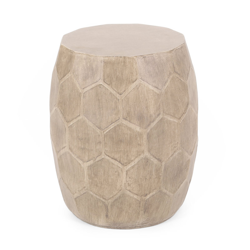Outdoor Lightweight Concrete Side Table,