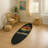 California Sunset Surfboard Accent Rug (Black)