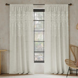 Indigo Road by Egypt Sherrod Palo Global Embroidery Semi-Sheer Rod Pocket Curtain Panel