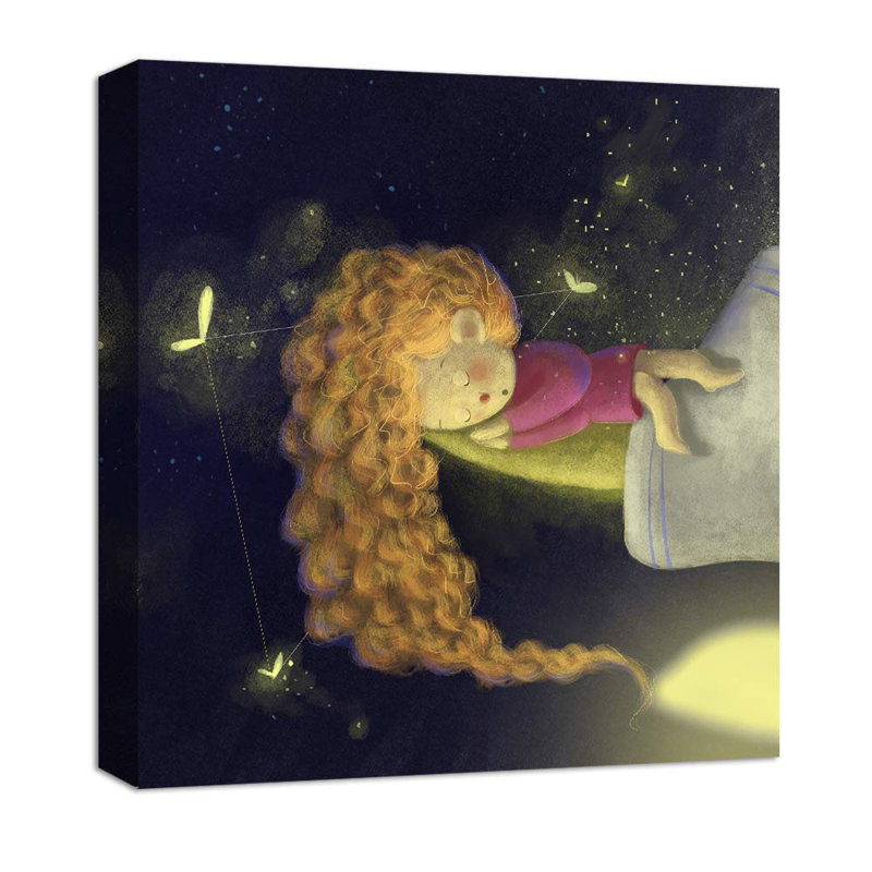«Sleeping Girl In The Stars» sur impression sur toile, H 16 po x l 16 po x P 1,5 po