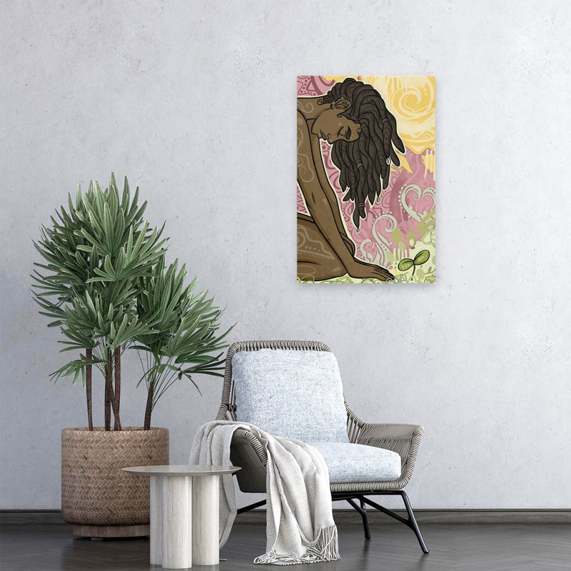 Dayo - Art figuratif multicouleur, H 24 po x l 16 po