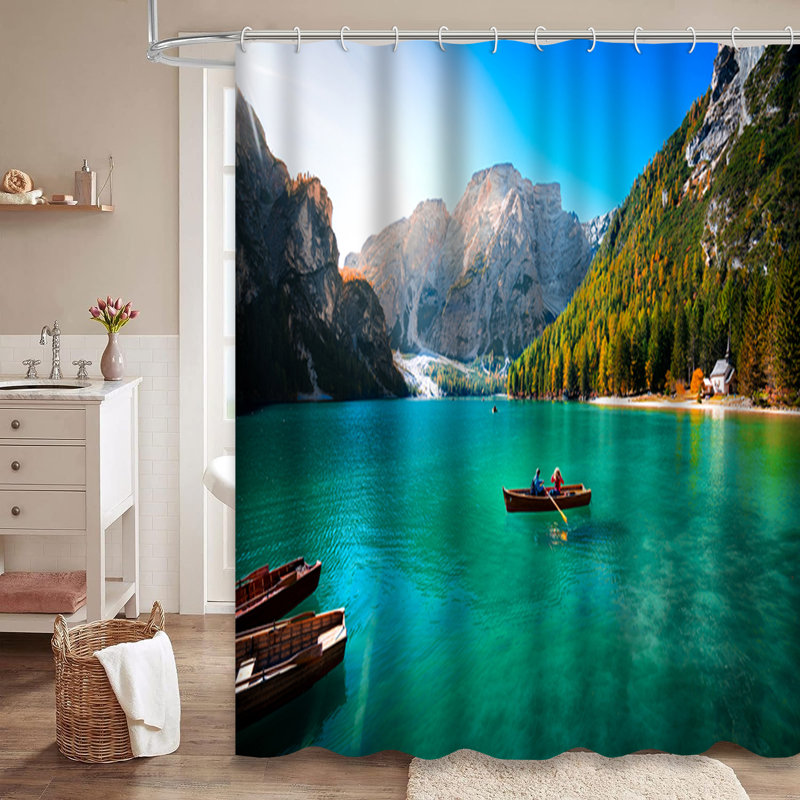 Rideau de douche Braies Lake, L 72 po x l 78 po