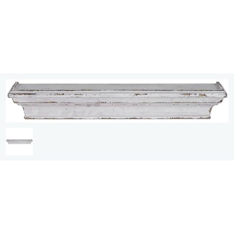 Eitzen Pine Solid Wood Floating Shelf with Adjustable Shelves, 4.5" H x 24" W x 4.75" D