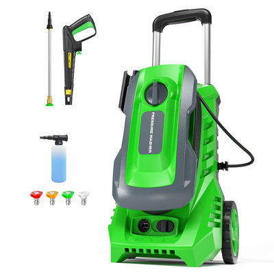 Electric Pressure Washer 4200PSI MAX 2.5GPM, High-Pressure Surface Cleaning, Versatile Cleaning Performance, with 4 Quick Connect Nozzles, 500ML Soap Tank, Stainless Steel Lance, Automatic Total Stop System for Car Wash, Home, Patio Cleaning