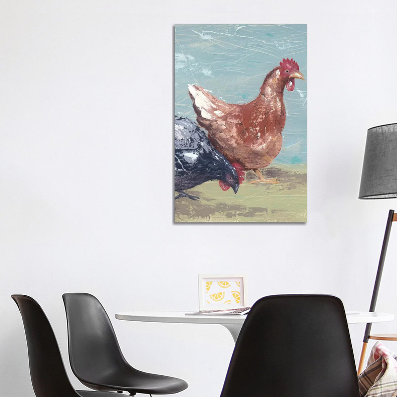Farm Life-Chickens I by Jade Reynolds - Wrapped Canvas Print, 101.6 cm H x 66.04 cm W x 1.91 cm D