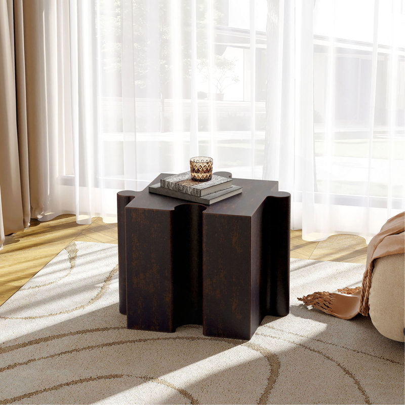 Ensemble de 3 tables de casse-têtes artistiques, tables d'appoint modulaires MGO avec emboîtement (2 convexes et 1 concave), capacité de 200 lb pour l'intérieur et l'extérieur