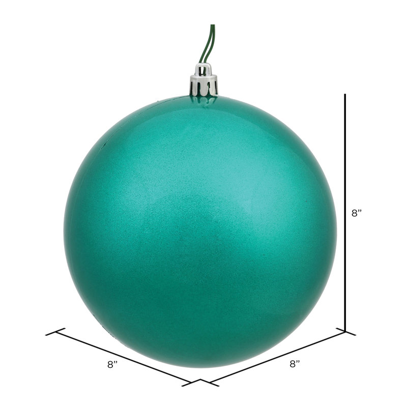 Ornements en boule, H 8 po x l 8 po x P 8 po, Bleu sarcelle bonbon