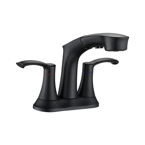 Bathroom Sink Faucet with Water Fountain & Pull Out Sprayer