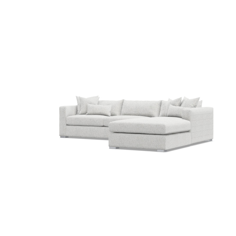 Sectional, Cream Boucle, Right Hand Facing