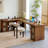 Nut-brown L-Shaped Solid Wood  desk-15740120-15739941