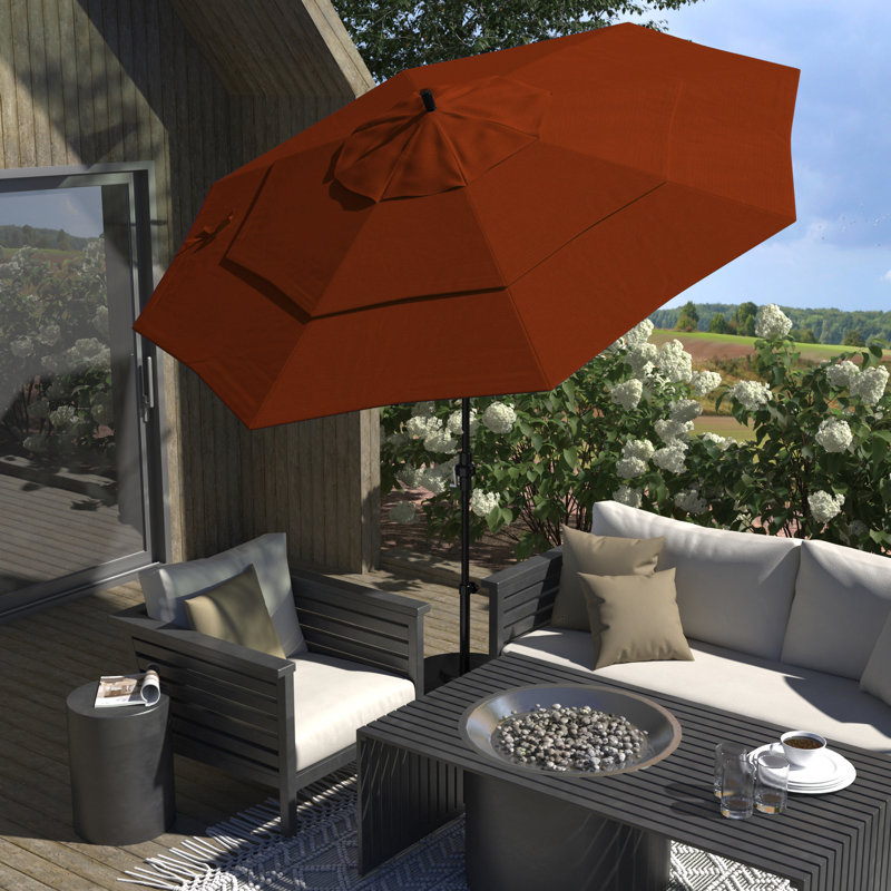 Parasol de marché 132 po Sunbrella, Toile Toile Sunbrella® au henné