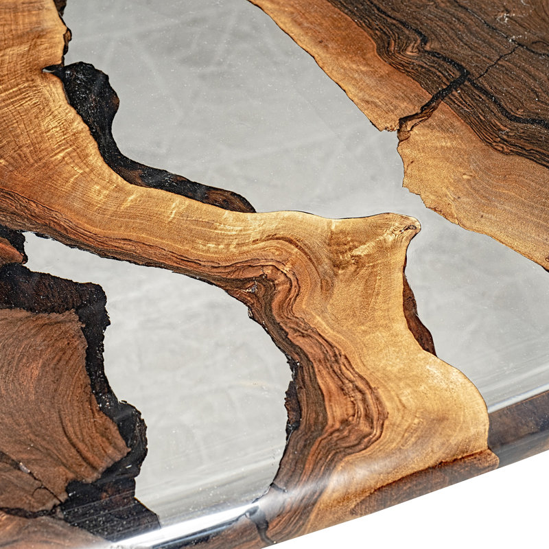 Walnut Round Solid Wood Base Dining Table