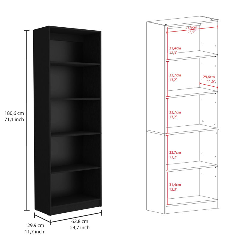 3 Piece Living Room With Black Bookcases - Functional And Modern Storage 3 Bookcase In Versatile Doors For Privacy Organization