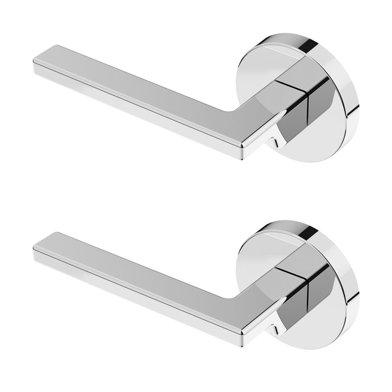  Levier de porte simple Dune à conception dissimulée moderne (pour placard, garde-manger ou couloir) - style minimaliste élégant en chrome