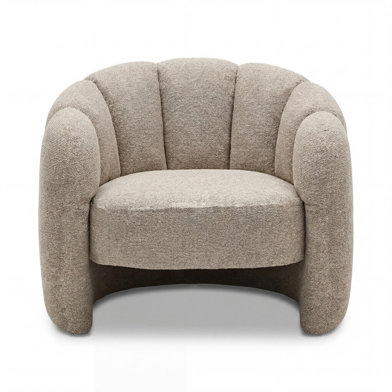 Upholstered Fabric Accent Chair, Grey
