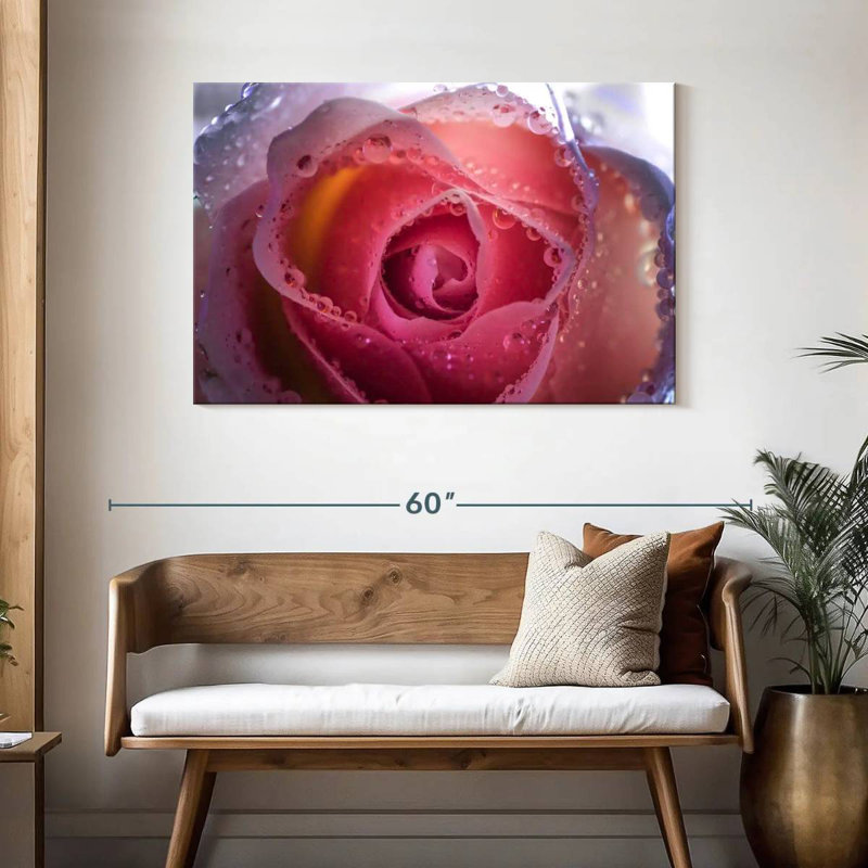 Harnek Misty Pink Rose, 30" H x 45" W