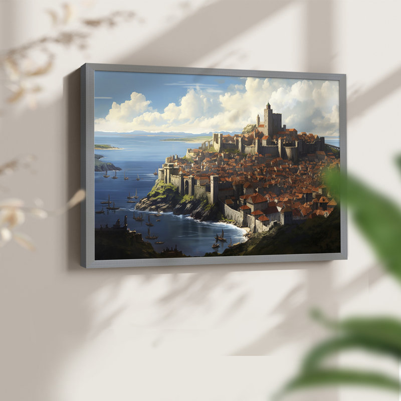 Landscape Series-LXXIX -Framed Print - Restickable, 22" H x 28" W, Gray