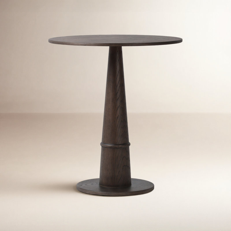 Goetz Bar Table-Brown Oak-Bar, Brown Oak Veneer, 36.5" H x 32" L x 32" W