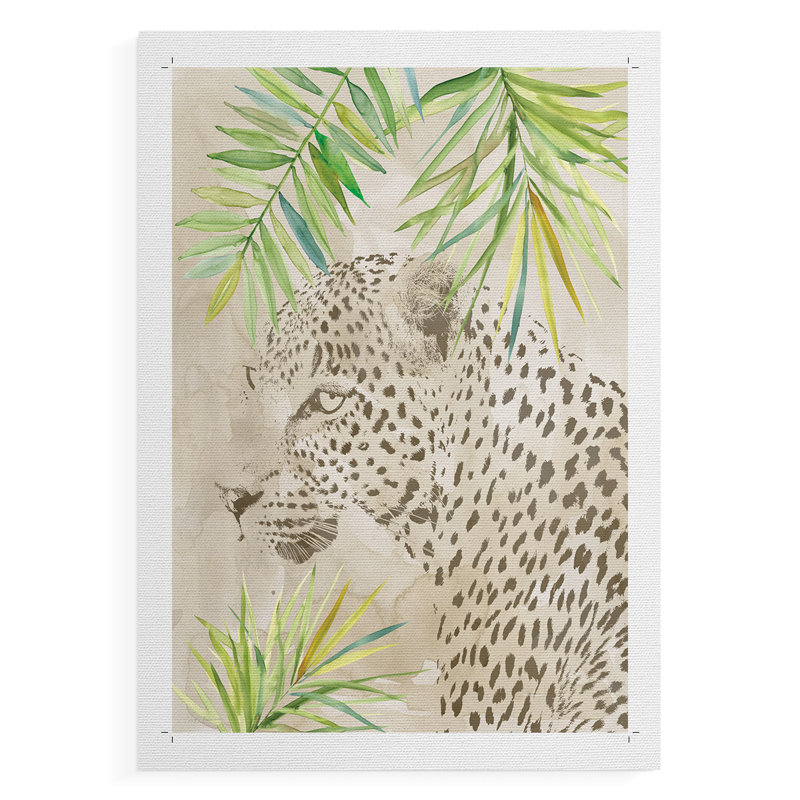 Boho Jungle Cat II - Impression sur toile seulement - NON CADRE, H 18 po x l 12 po
