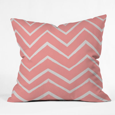 Georgiana Paraschiv Distressed Chevron Throw Pillow